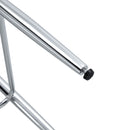 Modern Bar Chair Set Streamlined Backrest Metal Legs 2 Pieces - Black / Silver