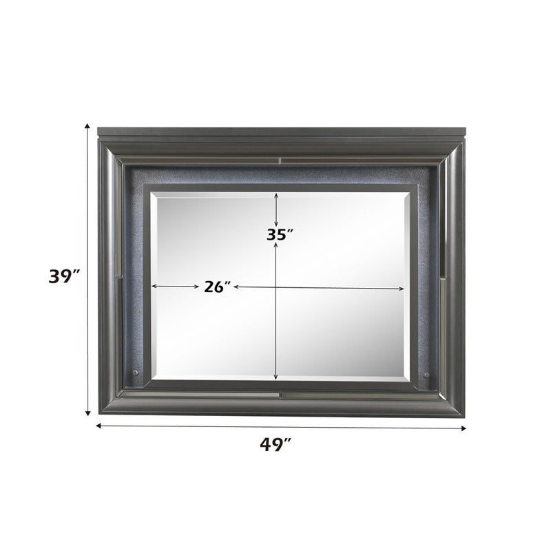 Sawyer - Mirror - Metallic Gray - Atlantic Fine Furniture Inc