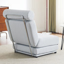 Foldable Single Chair Sofa Bed With Pillow, Easy To Store, Breathable And Wearable Linen