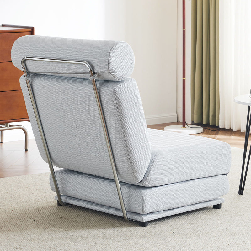 Single Sofa Chair Foldable Single Sofa Bed With Pillow, Portable Foldable Sofa Bed, Leisure Sofa Chair, Easy To Store, Made Of Breathable And Wearable Linen