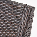 Outdoor Rattan Dining Chair With Straight Legs And Sloped Arms (Sey of 2)
