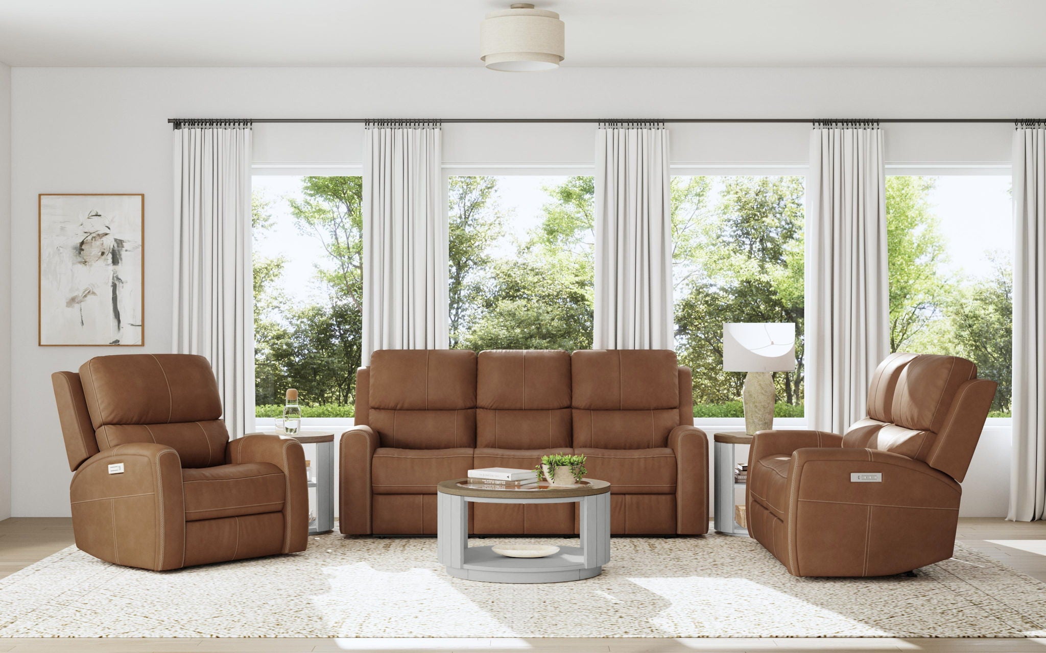 Linden - Power Reclining Sofa With Power Headrests & Lumbar