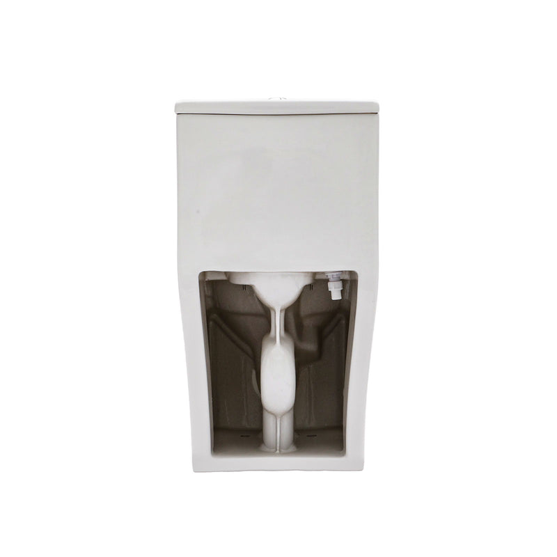 1 Piece Toilet For Bathroom, Soft Closing Seat, Dual Flush 1.1 / 1.6 Gpf - White