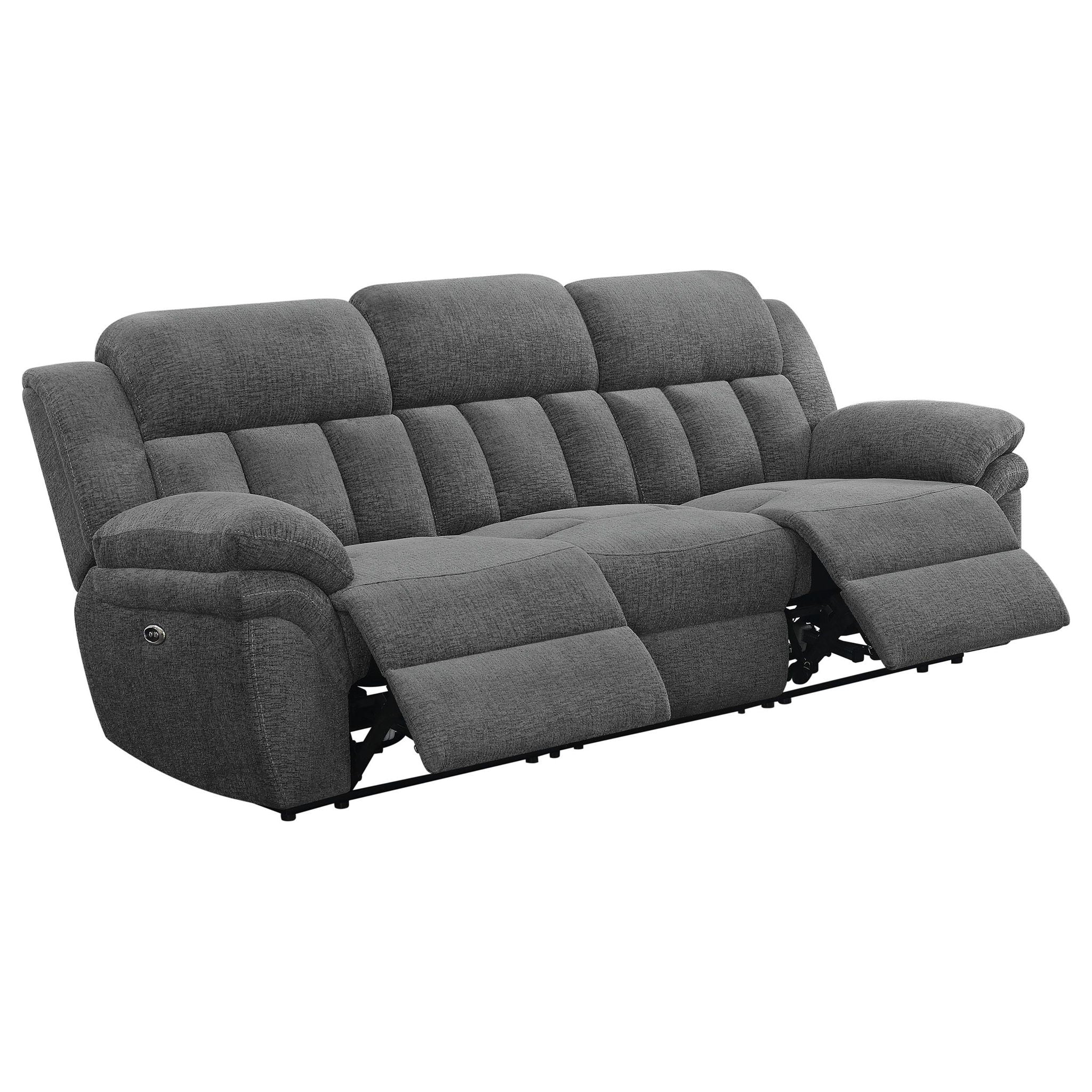 Bahrain Upholstered Power Sofa Charcoal