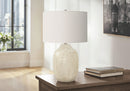 Table Lamp, Lighting, Ceramic, Contemporary - Cream