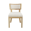 Farmhouse Style Fabric Upholstered Side Dining Chair Set