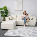 Modular Corner Sofa With Soft Linen Fabric