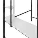 Axel - Twin Loft Bed With Desk & Shelves - Black