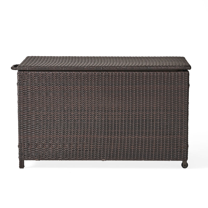 Blake - Wicker Cushion Box - Brown Multi