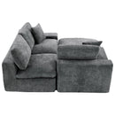 Cloud Sectional Sofa With Double Layer Cushion And Side Pockets, Free-Combined
