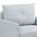 Contemporary Accent Chair With Metal Legs, Comfy Chenille Fabric Armchair