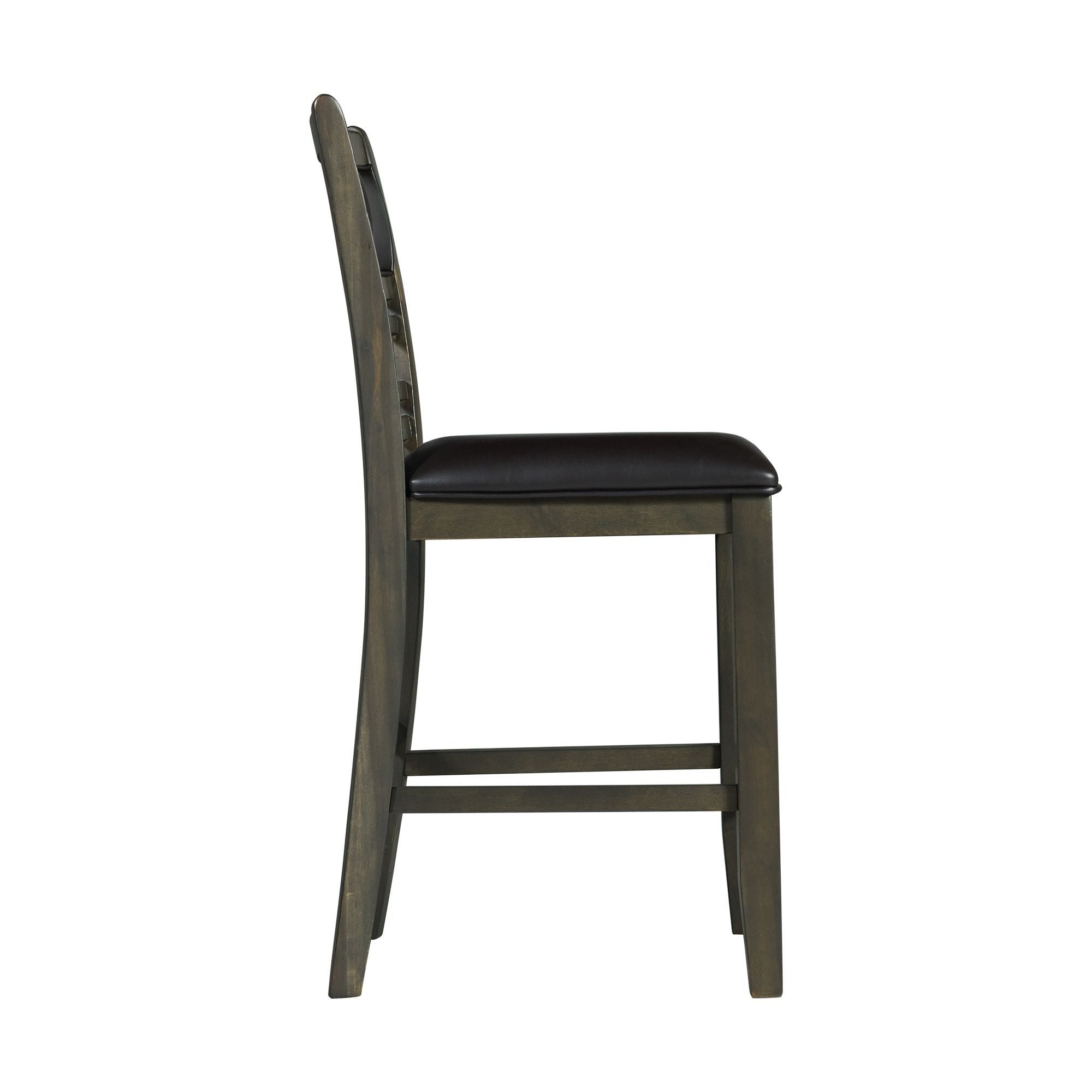 Amherst - Counter Side Chair With PU Cushion (Set of 2) - Gray Finish