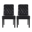 Broxton - Tuft Dining Rolltop Chairs With Button Tufted Backrest (Set of 2)