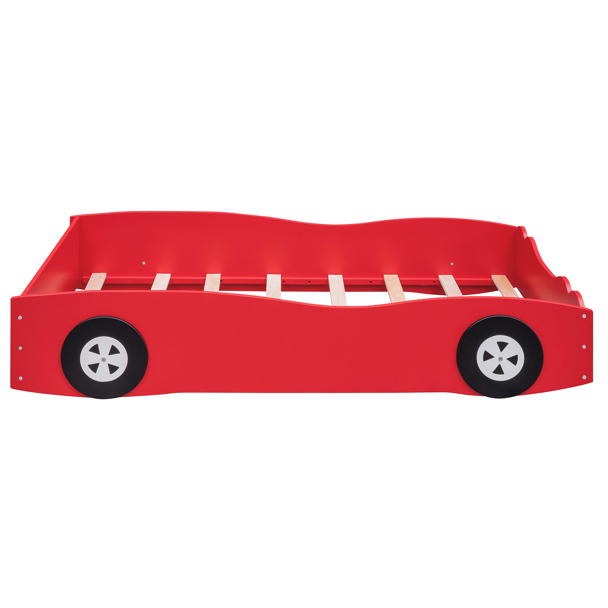 Twin Size Car-Shaped Platform Bed, Red - Atlantic Fine Furniture Melbourne FL