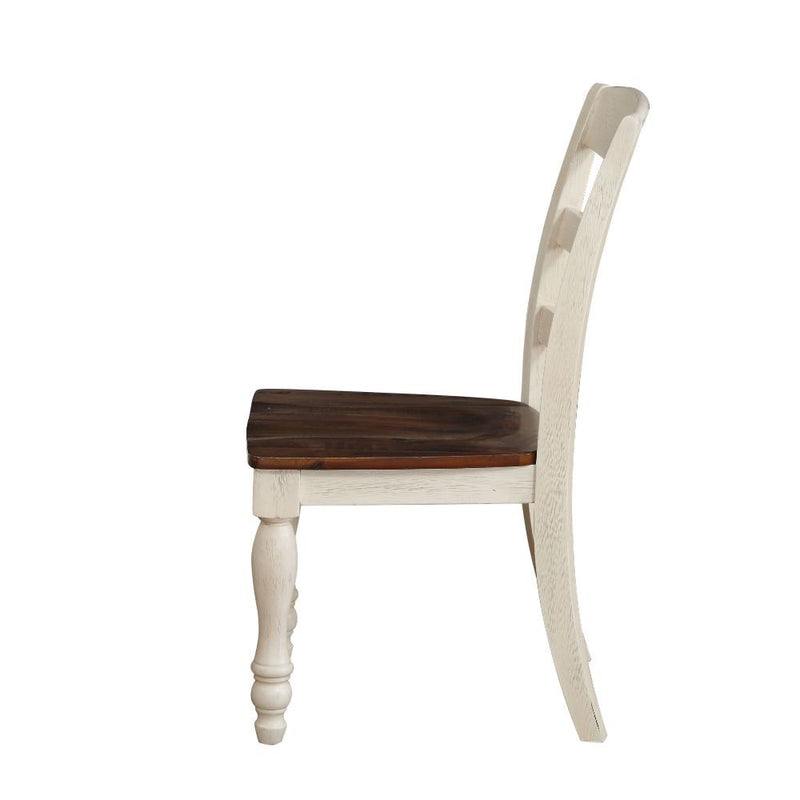 Britta - Side Chair (Set of 2) - Walnut & White Washed