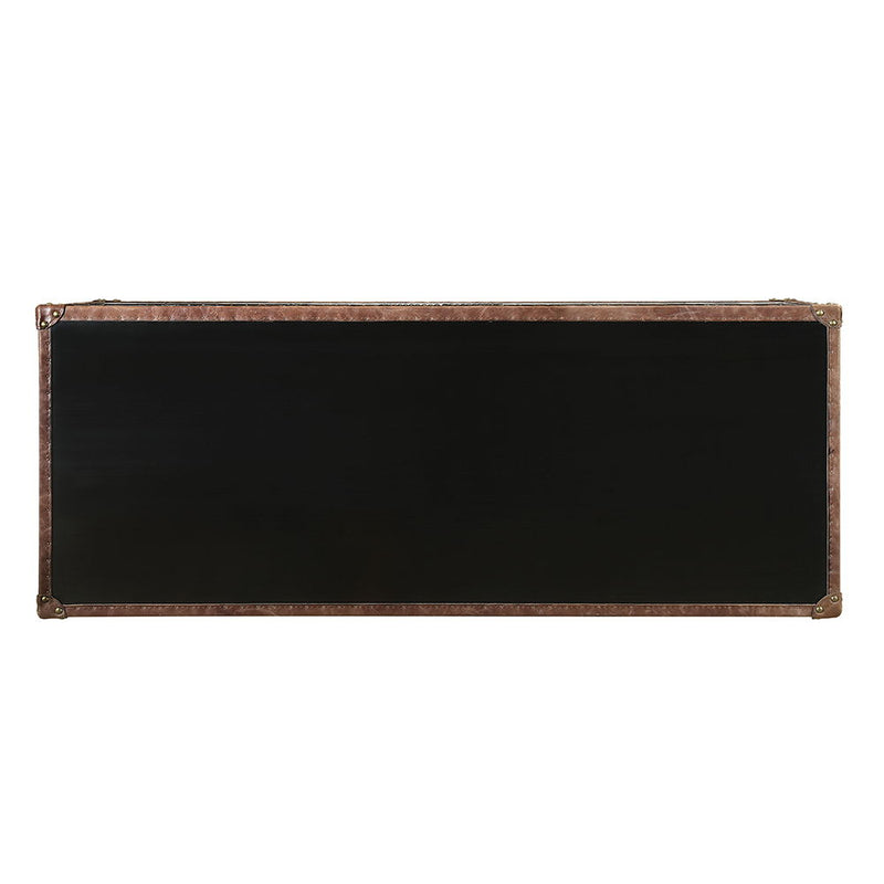 Brancaster - Console Cabinet - Top Grain Leather & Aluminum