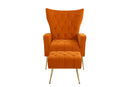 Modern Accent Chair With Ottoman, Comfy Armchair For Living Room