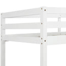 Functional Loft Bed(turn into upper bed and down desk,cushion sets are free),Twin Size,White