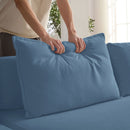 Modular L Shaped Floor Living Room Sofa Set With 6 Pillows