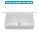 Undermount Workstation Single Bowl Porcelain Ceramic Kitchen Sink