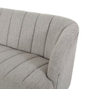 Modern Loveseat With Channel Stitching And Iron Legs - Light Gray