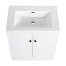 Contemporary Freestanding Bathroom Vanity With Resin Sink & Soft-Close Cabinet Doors