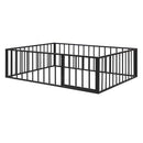 Metal Floor Bed Frame With Fence And Door