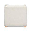 Ada - Flared Arm Contemporary Armchair With Lumbar Pillow - Flax White