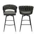 Bar Stool 360 Swivel With Back Footrest