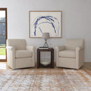 Stella - Swivel Chair - Light Gray - Atlantic Fine Furniture Inc