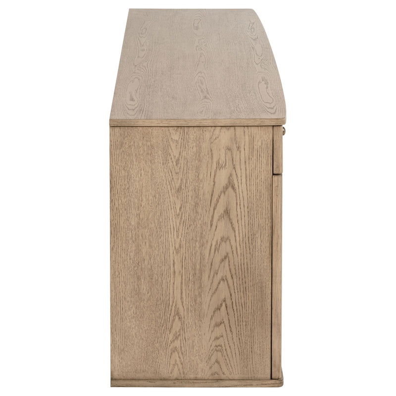 Kailani - 4-Door Cane Sideboard Buffet Cabinet - Beige Oak