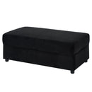 Modern Style Armchair Chaise Lounge Sofa Couch With Movable Storage Ottoman, USB Ports, Cup Holders, Phone Holder, Side Pockets