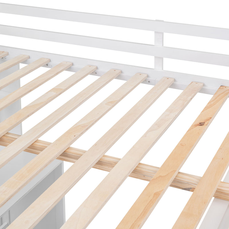 Loft Bed With Drawers, Desk, And Wardrobe