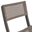Bistro Foldable Chair With Wicker Backrest