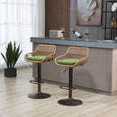 Modern Swivel Bar Stools Adjustable Counter Chairs With Footrest (Set of 2)