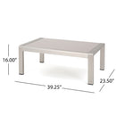 Outdoor Coffee Table Aluminum And Glass