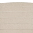 Mid Century Modern Fabric Channel Stitch Wood Pushback Recliner