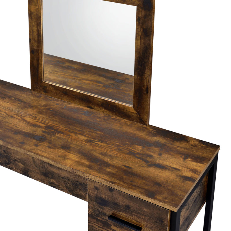 Juvanth - Rustic Vanity Desk Mirror - Oak