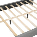 Upholstered Bed With Slats Support, No Box Spring Needed
