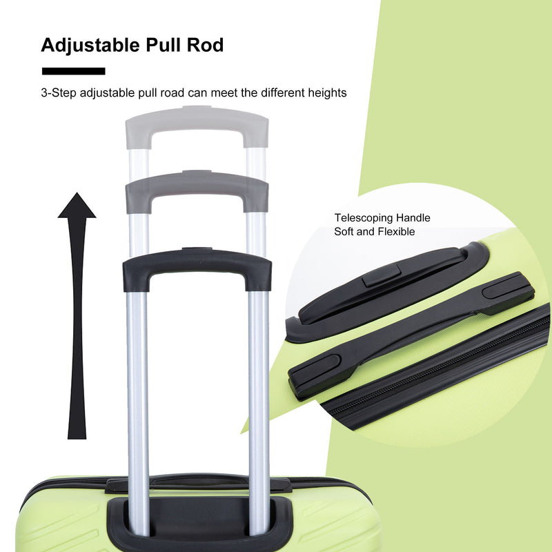 Luggage 4 Piece Lightweight Suitcase With Rotating Wheels With Tsa Lock,