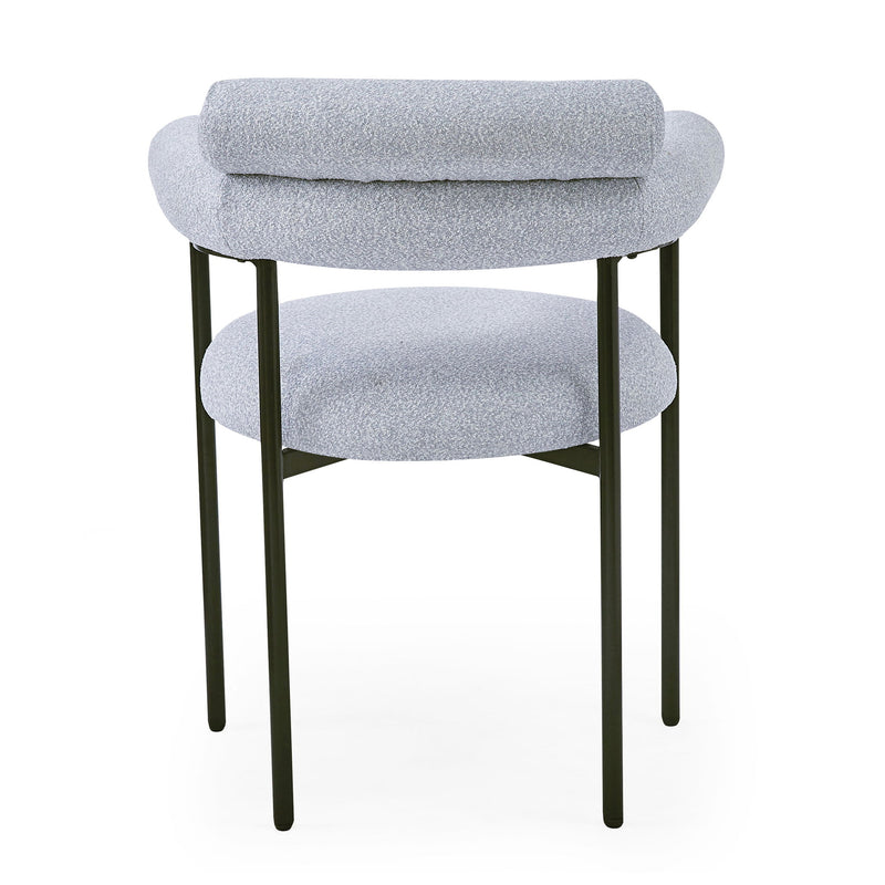 Contemporary Upholstered Armchair Dining Chairs With Metal Legs (Set of 2)