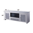 Noralie - TV Stand - Mirrored & Faux Diamonds - 22" - Atlantic Fine Furniture Inc