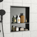 Modern Stainless Steel Shower Niche Double Shelf For Bathroom