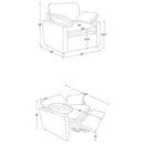 Collins - Upholstered Power Recliner Chair