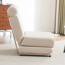 Foldable Single Chair Sofa Bed With Pillow, Easy To Store, Breathable And Wearable Linen