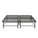 Metal Mattress Foundation Bed Frame, Queen Size Bed Base, Bedroom Furniture, Black