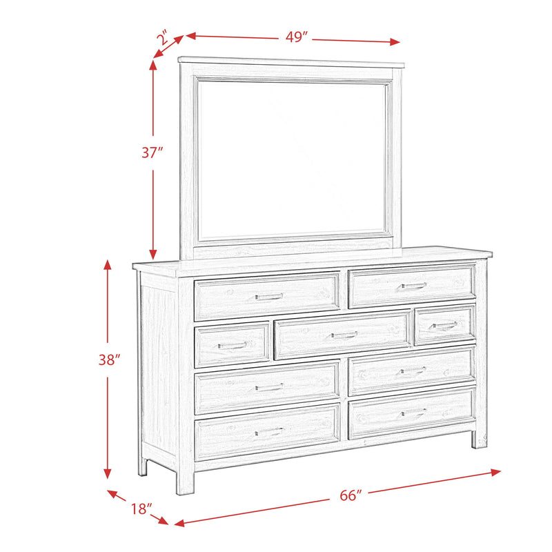 Sullivan - Dresser & Mirror Set - Drift Grey