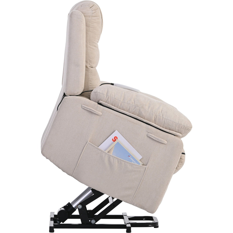 Massage Recliner Power Lift Chair For Elderly With Adjustable Massage And Heating Function, Recliner Chair With Infinite Position And Side Pocket For Living Room