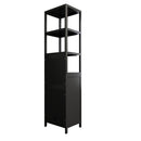 Storage Cabinet With Tall Linen Tower, Multifunctional For Bathroom