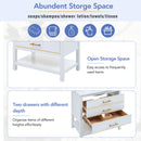 Modern Bathroom Vanity Cabinet, Combo With Open storage, Two Drawers